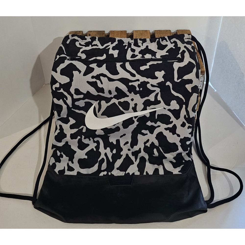 Nike Black/White Drawstring Backpack